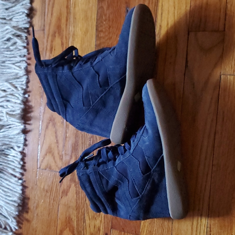 Sam Edelman Velour Wedge Sneakers